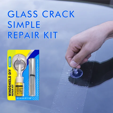 Car Window Repair Fluid Cracked Glass Scratch Repair Kit Windshield Repair Liquid for Car Auto Window Glasss Crack Restore Tool