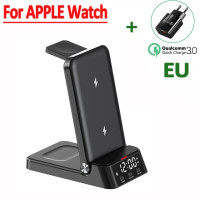 Беспроводное зарядное устройство 4 в 1, 100 Вт, складная док-станция для быстрой зарядки iPhone 14 13 12 11 Samsung Galaxy Apple Watch 7/6