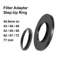 Кольцо-адаптер для фильтра объектива камеры металлическое повышающее кольцо 40,5 мм-43 46 49 52 55 58 62 67 72 77 мм для бленды объектива UV ND CPL и т. д.