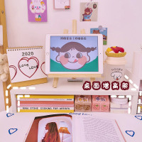 韩版简约多功能办公室电脑显示器架子桌面键盘整理收纳盒置物架收