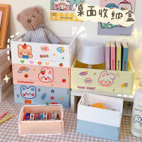 宿舍桌面收纳盒书本零食玩具收纳筐简约可折叠整理储物箱杂物小篮