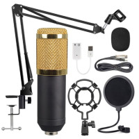 Комплект конденсаторного микрофона BM-800, микрофон для записи и трансляции видео, комплект микрофона для ПК, компьютера