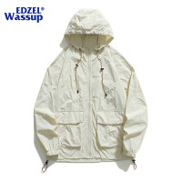 WASSUP EDZEL原紗連帽防曬風衣男女夏季薄戶外抗UV衝鋒衣外套