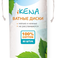 iKENA Ватные диски косметические для лица, 80 шт