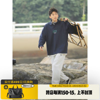 呂小虎日系復古珠地長袖polo衫男春秋季有領t恤上衣男生翻領衛衣