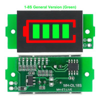 Модуль индикатора емкости литиевых аккумуляторов 1S-4S-8S 3,7 в, 4,2 в, синий дисплей, тестер мощности аккумулятора электромобиля, литий-ионный