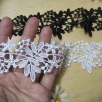 1 ярд, Высококачественная Черная кружевная ткань, 5 см, лента с вышивкой, кружевная ткань, швейный воротник, отделка, лента, белое кружево, лента
