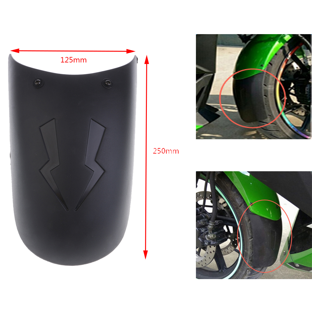 Front Wheel Splash Guard  Extender For Motorcycle Motor Black