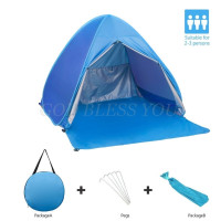 Пляжная палатка, улучшенная Водонепроницаемая легкая палатка от УФ-лучей и солнца, для 2-3 человек, 2020