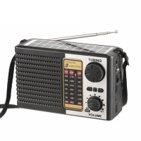AM/FM/WB трехдиапазонный Солнечный радиоприемник, наружная ручная работа, Портативное аварийное освещение