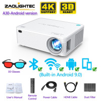 Проектор ZAOLIGHTEC A30, мини-проектор 1080P, портативный Wi-Fi Full HD проектор 4K 1920*1080P Keystone Home