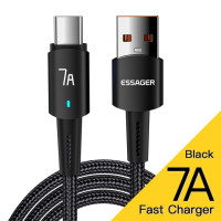 Кабель зарядный Essager 7A USB Type-C с поддержкой быстрой зарядки, 100 Вт