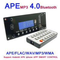 Плата декодирования MP3, беспроводной модуль с Bluetooth 4,0, USB, SD-радио, APE, FLAC, WMA, AUX, внешний источник сигнала, интерференционная плата