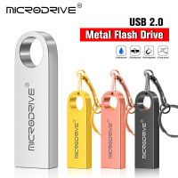 Металлическая USB флешка MicroDrive с брелком, 16/32/64/128ГБ