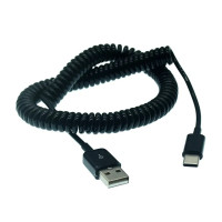 Пружинный Выдвижной зарядный кабель Type-C Micro USB, гибкий эластичный зарядный кабель, кабель для синхронизации данных, Type-C Kable Android