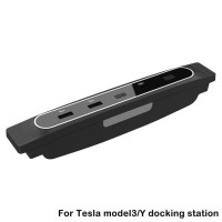 Док-станция 3 в 1 с внешним фотоинтерфейсом для Tesla Model 3 Y 2021 2022, умная центральная консоль, автомобильный адаптер C8P9