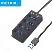 USB-разветвитель, 4/7 портов, 30 см, USB 3,0