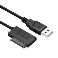 Кабель-Переходник USB 2,0 на Mini Sata II 7 + 6 13Pin для ноутбука, CD, DVD, ROM, привода Slim Line