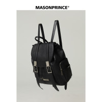 【雙11專場】MASONPRINCE FW22 經典包袋學院金屬感搭扣雙肩挎包