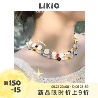 Likio 原創設計 花園美術館度假貝殼串珠項鏈 彩色度假風首飾