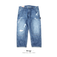 NOVIGO HARBOR PAINTER PANTS.DENIM法式工裝牛仔潑墨洗水工人褲