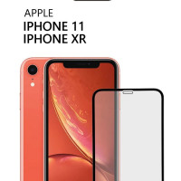 Защитное стекло для Apple iPhone 11 и Apple iPhone XR с олеофобным покрытием, не мешает работе датчиков и фронтальной камере, легко наклеить, прозрачное с черной рамкой, СТЕКЛОВИЧ