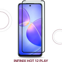 Защитное стекло для Infinix Hot 20, 12 Play NFC, Hot 30 Play с рамкой / Инфиникс Хот 20 12 Плей Хот 30 Плей