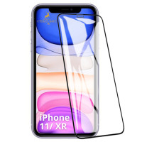 Защитное стекло 5D на Apple iPhone XR/ iPhone 11/ Полное приклеивание с рамкой на Айфон XR/ 11