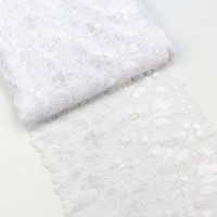 Эластичная цветочная кружевная лента, 16 см