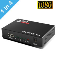 3D 1080P HDMI-совместимый сплиттер HDCP 1 в 4 out усилитель сигнала мощности 1x4