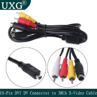 Высококачественный свинцовый AV-кабель 10-Pin DVI DV разъем к 3 RCA S-видео для Sony DCR Handycam видеокамера Цифровая камера VMC-15FS A/V