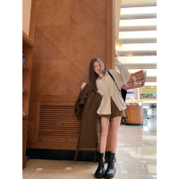 YUYUREAL- 自在襯衫控 暗紋肌理感收腰襯衫設計感小眾襯衫女上衣