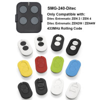 Совместимые с Ditec Entrematic ZEN 2 / ZEN 4 Entrematic ZEN2W ZEN4W 433 МГц непрерывный код гаража раздвижные ворота дистанционное управление командой