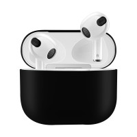 Ультратонкий силиконовый чехол NAM для наушников  Apple AirPods 3  / противоударный   кейс для наушников  AirPods 3  , черный