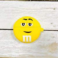 Силиконовый чехол на AirPods 1/2 "Желтый M&M"