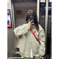 KENGDL2023新款美式飛行外套外套春夏寬鬆小眾中性工裝夾克上衣