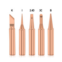 Наконечник электрического паяльника RYRA 900M-T из чистой меди, бессвинцовые ПАЯЛЬНЫЕ НАКОНЕЧНИКИ, сварочная головка, инструмент для пайки BGA, набор для брендинга, 5 шт.