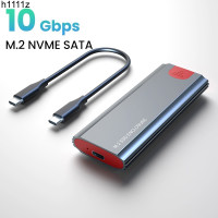 M2 SSD чехол футляр NVMe USB TYPE-C 10 Гб PCIe SSD бокс для M.2 NVMe NGFF M.2 SATA SSD диск инструмент Бесплатный M.2 SSD Чехол Двойной протокол