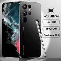 Смартфон мобильный телефон S23 Ultra с экраном 7,3 HD, оригинальный телефон 16 ГБ + 1 ТБ, разблокированный сотовый телефон с двумя Sim-картами, Android, 7800 МП, мАч