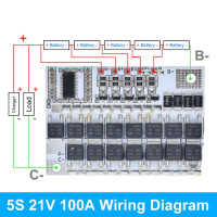 Защитная печатная плата 3s/4s/5s Bms Lmo Ternary, устройство для защиты литий-ионных, литий-полимерных аккумуляторов, 12 В/16,8 в/21 в и 100 А, баланс зарядки