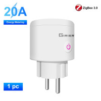 Розетка умная GIRIER Tuya ZigBee, 20 А, с таймером, 4200 Вт