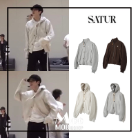 seventeen全圓佑同款~韓國設計師品牌23春SATUR拉鍊連帽運動衫外套