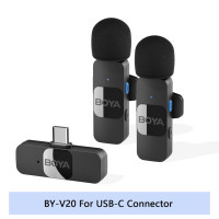 BOYA BY-V беспроводной петличный микрофон для iPhone Android сотовый телефон DSLR камеры ПК компьютер Youtube запись потоковой трансляции