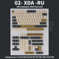 Колпачки для клавиш Xda Profile Pbt, механическая клавиатура Cherry MX с макет iso, испанская/Русская/японская/Корейская/французская/немецкая клавиатура