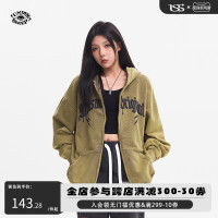 US5無法入睡美式復古套頭連帽拉鍊開衫厚棉T外套男女情侶上衣春秋