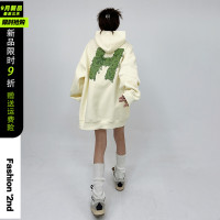 姝姬2023融化星標連帽運動衫國潮牌美式潮流寬鬆套頭情侶外套女生