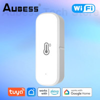 Датчик температуры и влажности AUBESS Tuya ZigBee/Wi-Fi, датчик температуры и влажности для умного дома, термометр, гигрометр для Alexa и Google Assistant