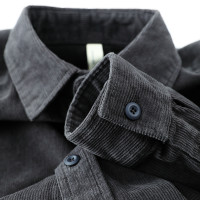 型男，來件出行不孤單！日系復古燈芯絨襯衫男外套重磅水洗