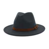 Unisex Wide Brim Felt Hats Men Women Panama Trilby Hat爵士帽