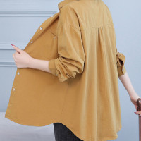 春秋季長袖女生襯衫外套2023新款爆款小個子時尚休閒襯衣開衫上衣